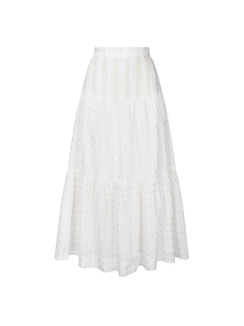 Tiered Cotton Skirt