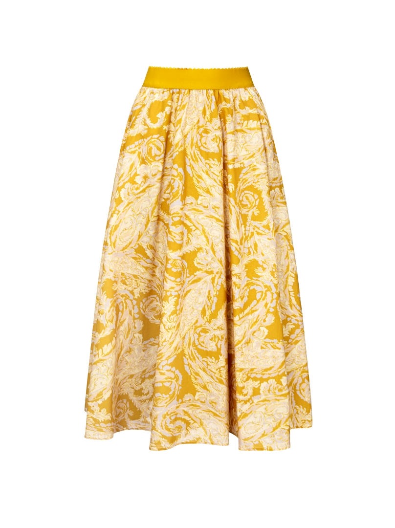 Printed A-Line Skirt