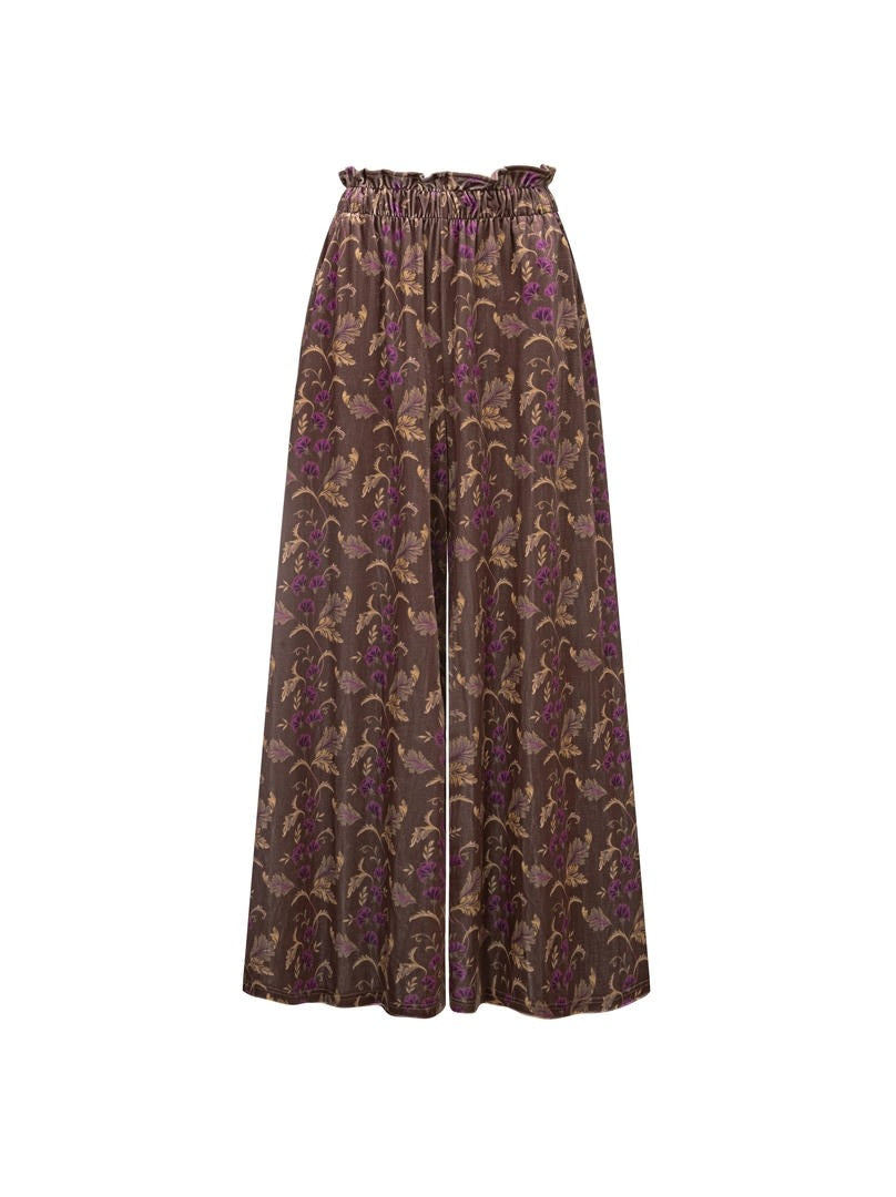 Velvet Palazzo Pants