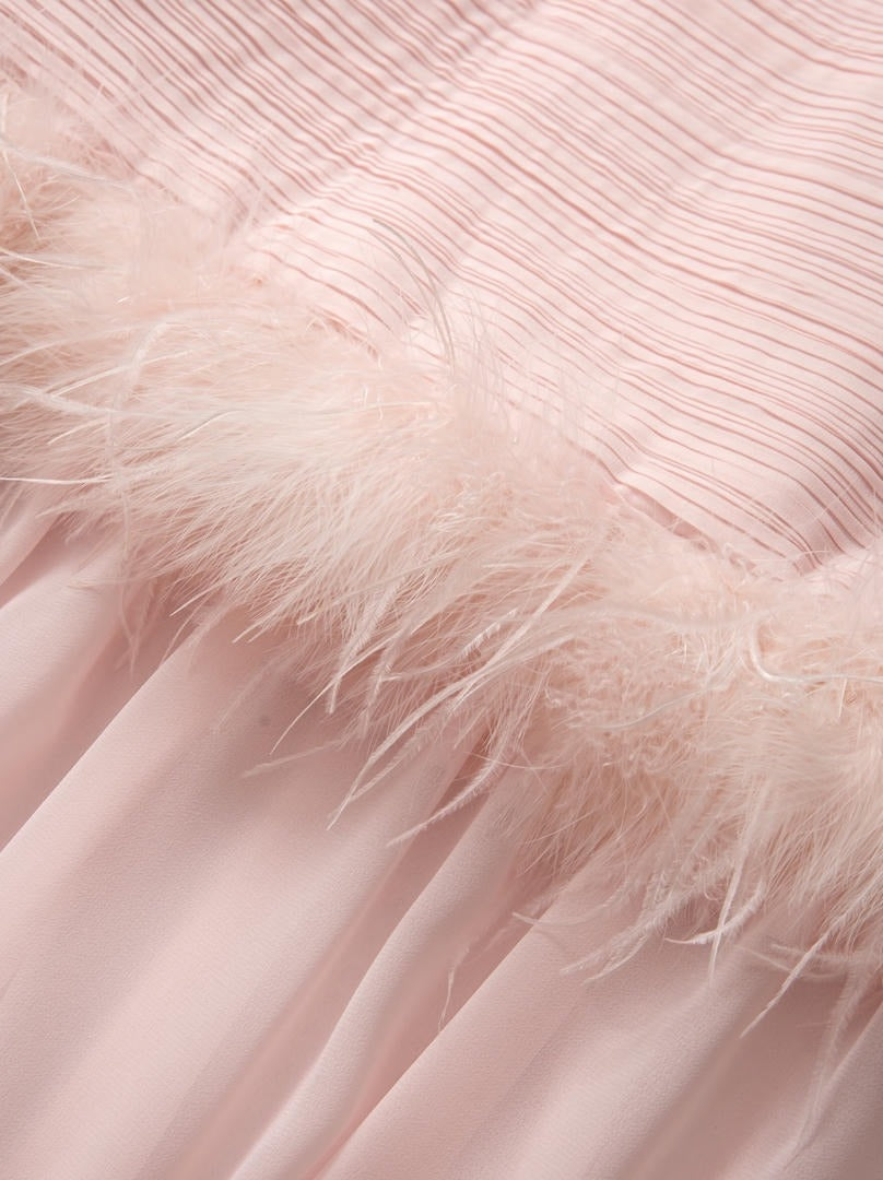 Feather Bustier Dress