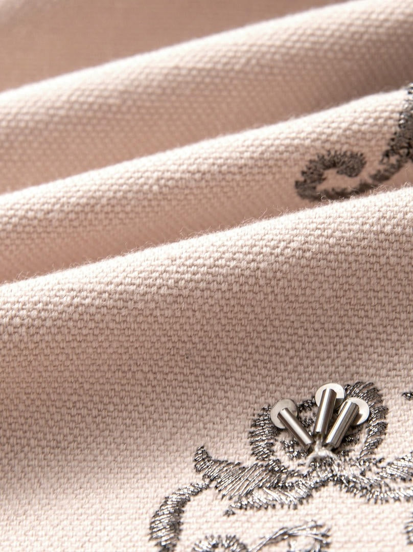 Beige Embroidered Dress