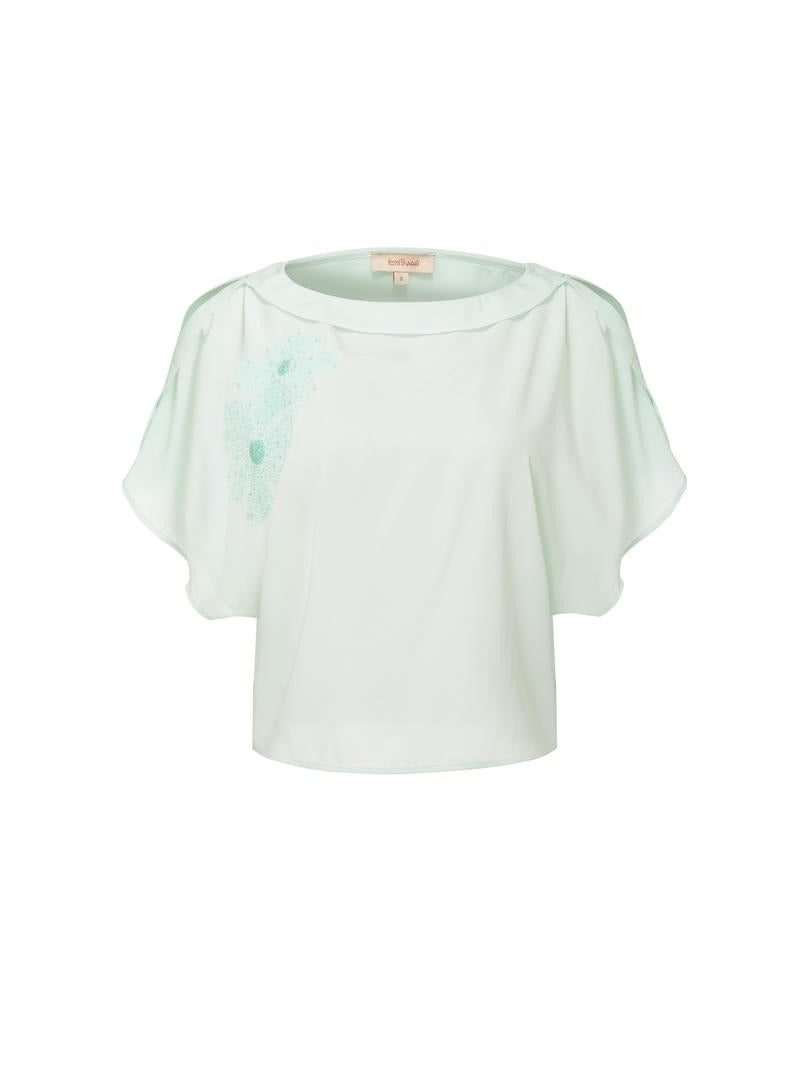 Light Green Crepe Top