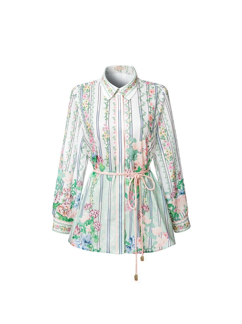 Asymmetric Printed Shirt