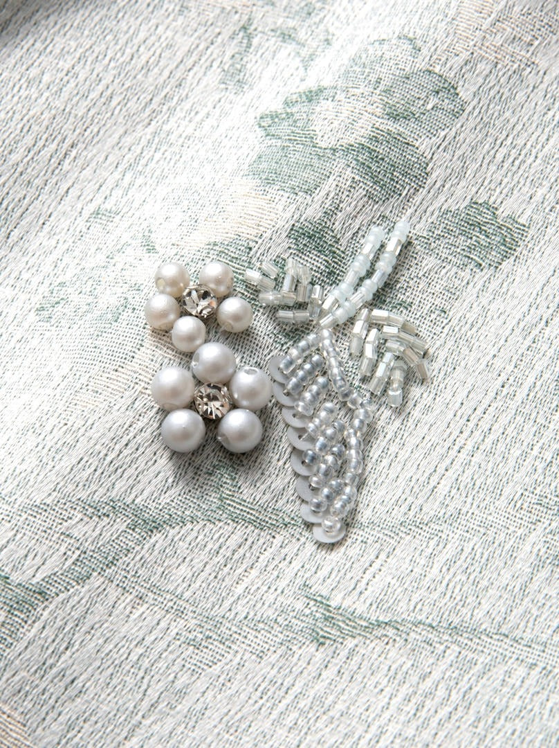 Embellished Brocade Dress