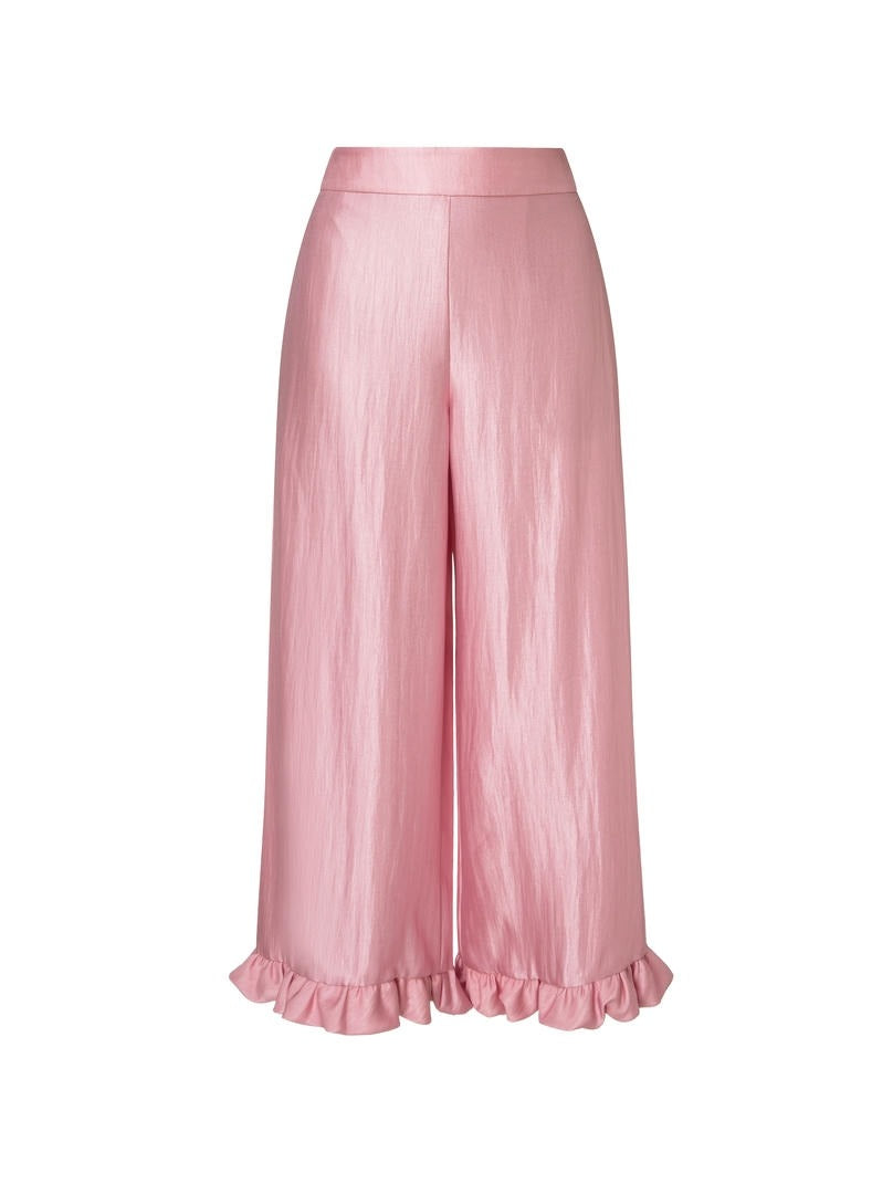 Pink Crepe Pants