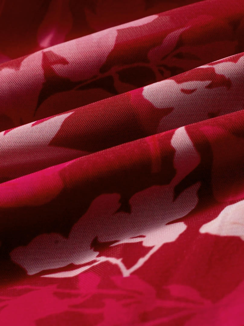 balloon sleeves printed dress