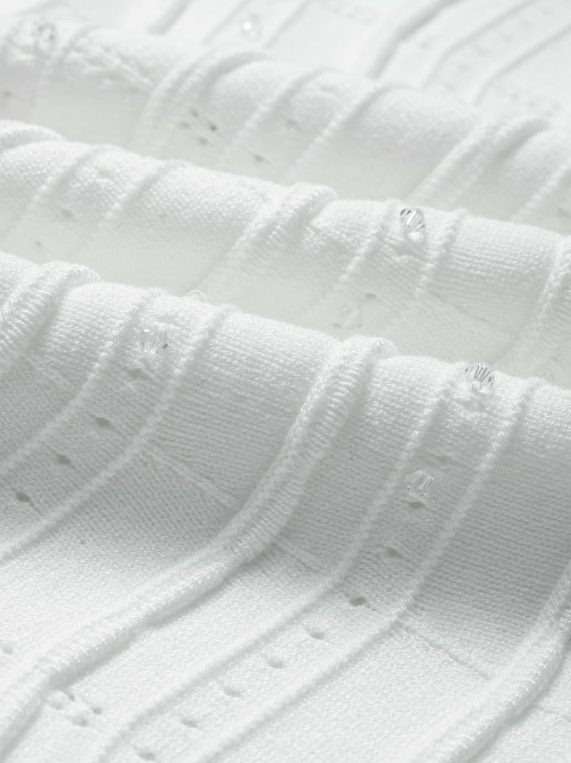 pointelle knit dress