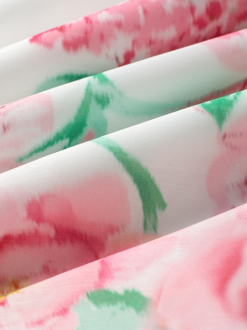 Floral print organza dress