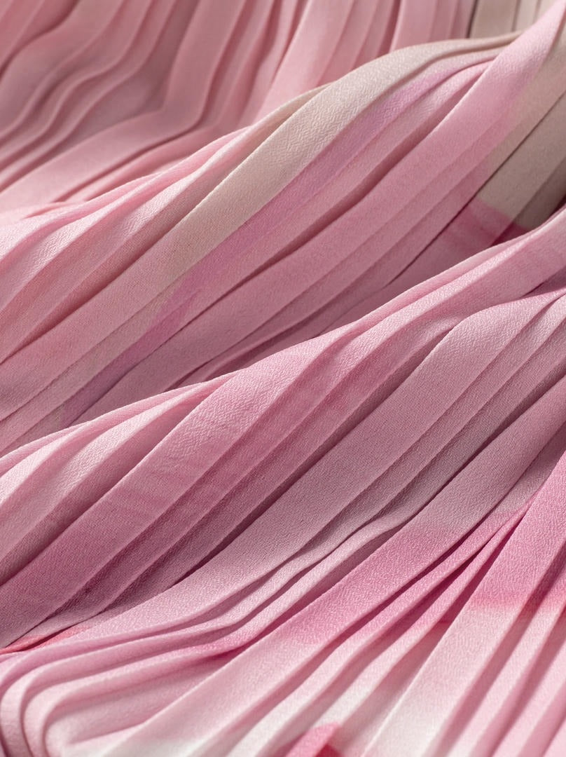 Pleated One-Shoulder Dress