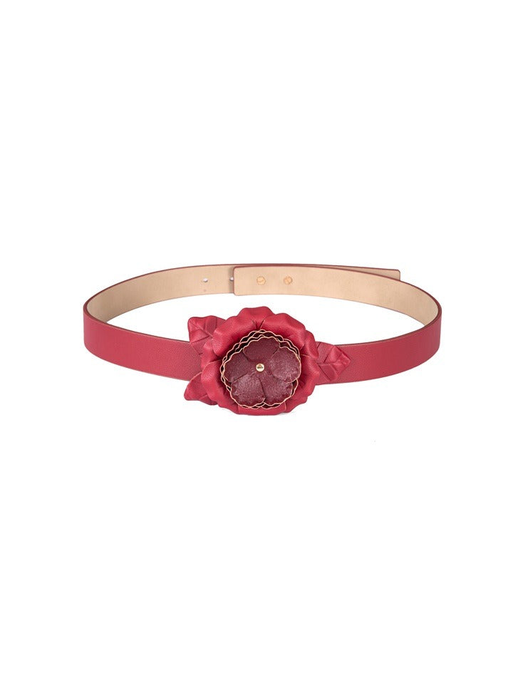 Belt With Rose Decoration
