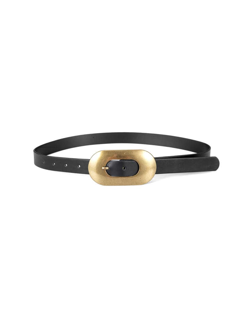 Black Bold Buckle Belt