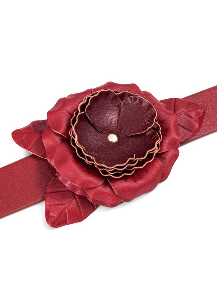 Belt With Rose Decoration