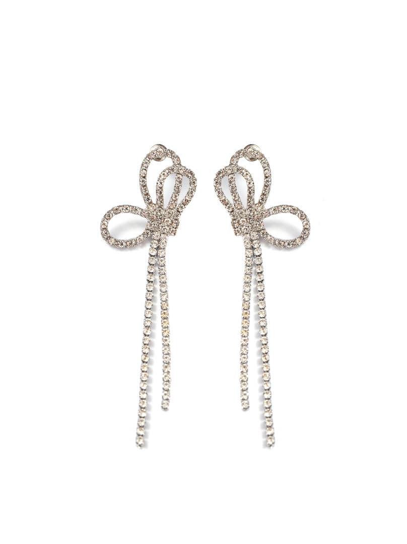 Silver Bow Earrings
