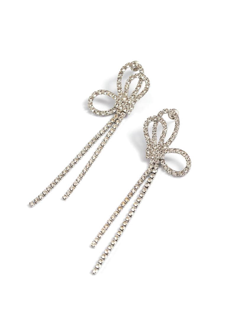 Silver Bow Earrings