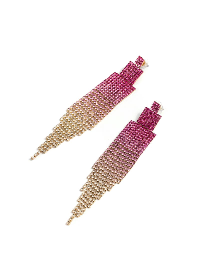 Pink Fringe Earrings