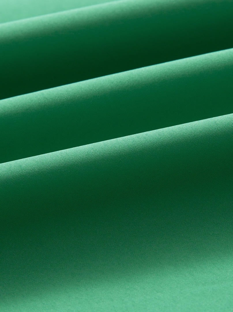 A green taffeta dress