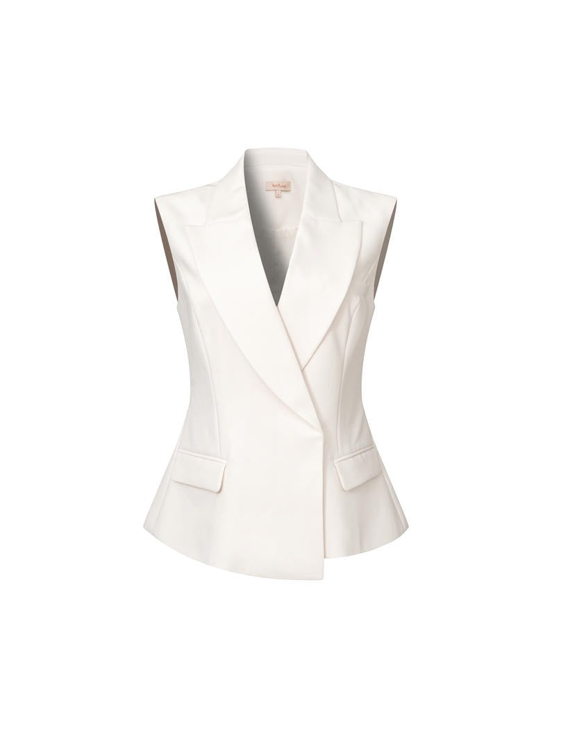 Crepe Tailored Vest
