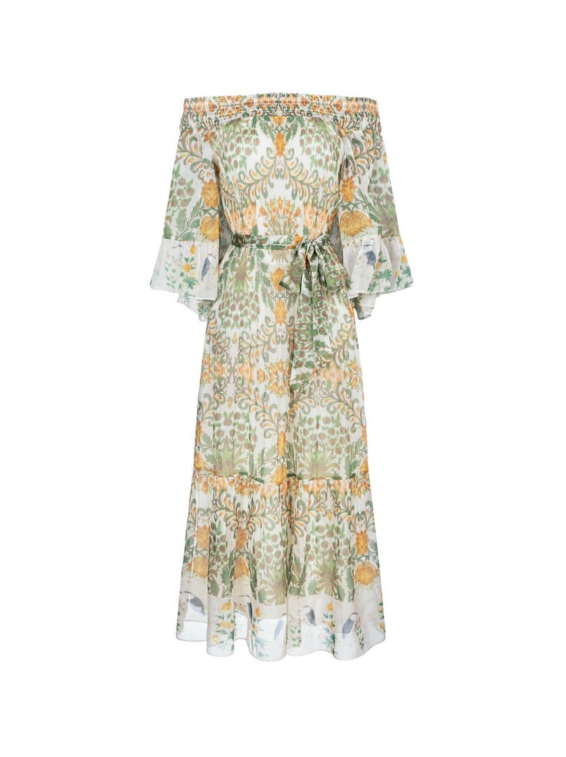 Off Shoulder Chiffon Dress
