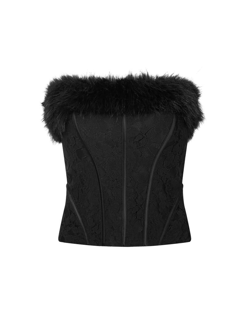 Lace Fur Top