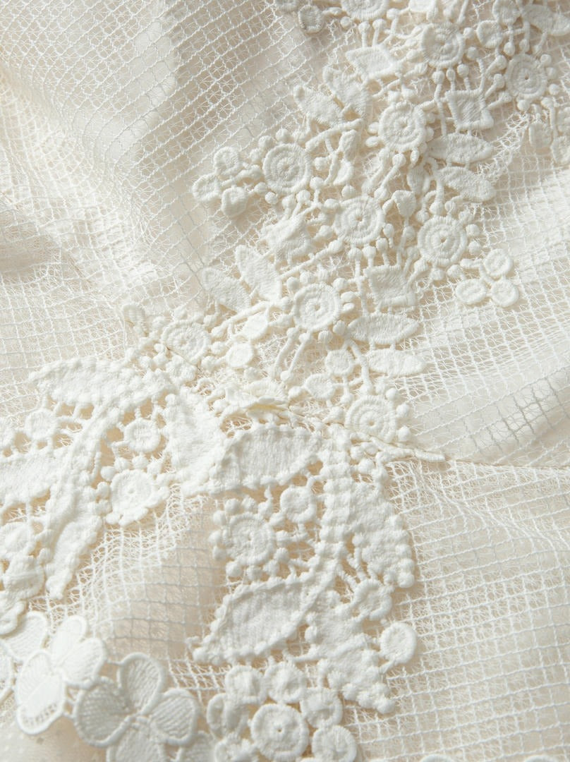 Lace Mesh Midi Dress