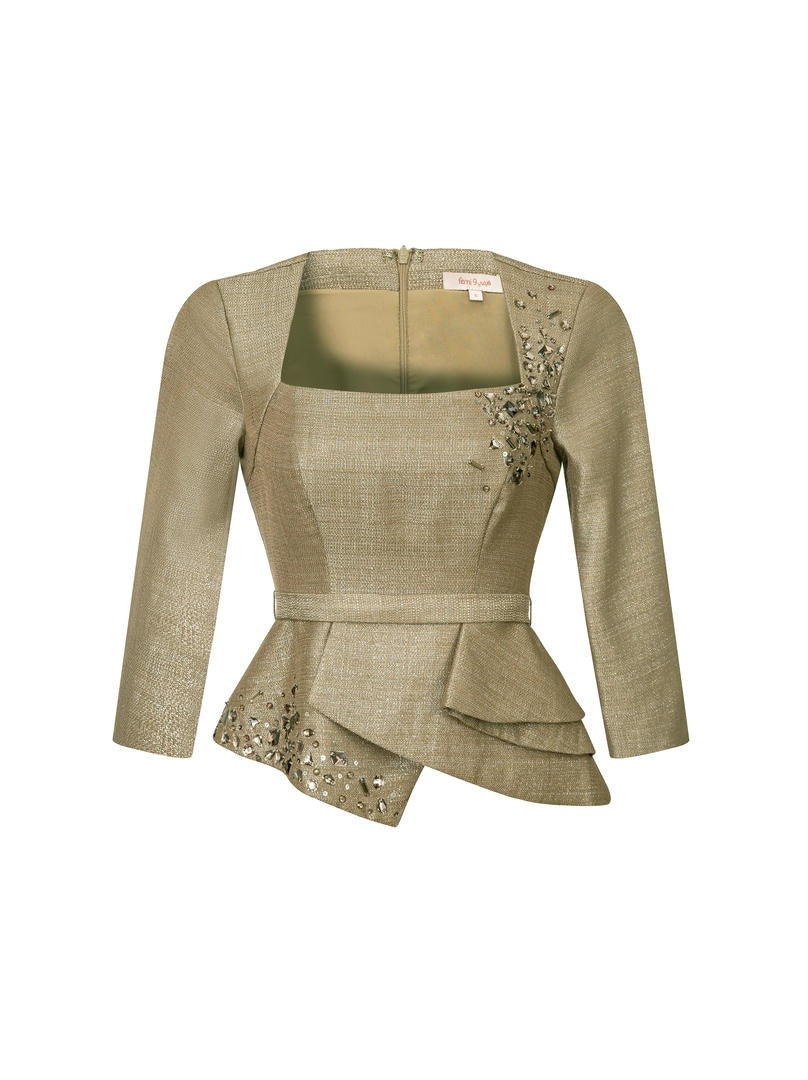 Brocade Structured Top