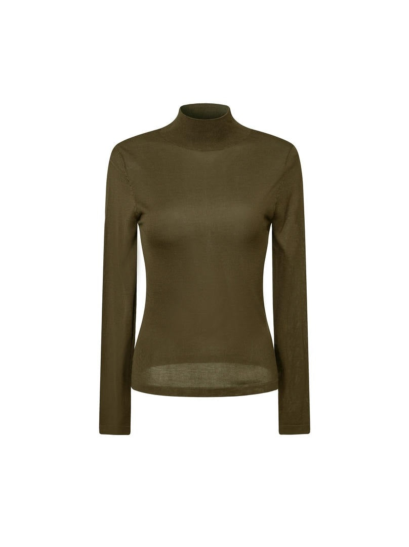 Turtleneck Knit Top