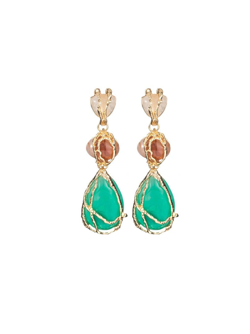 Teardrop Glass Earrings