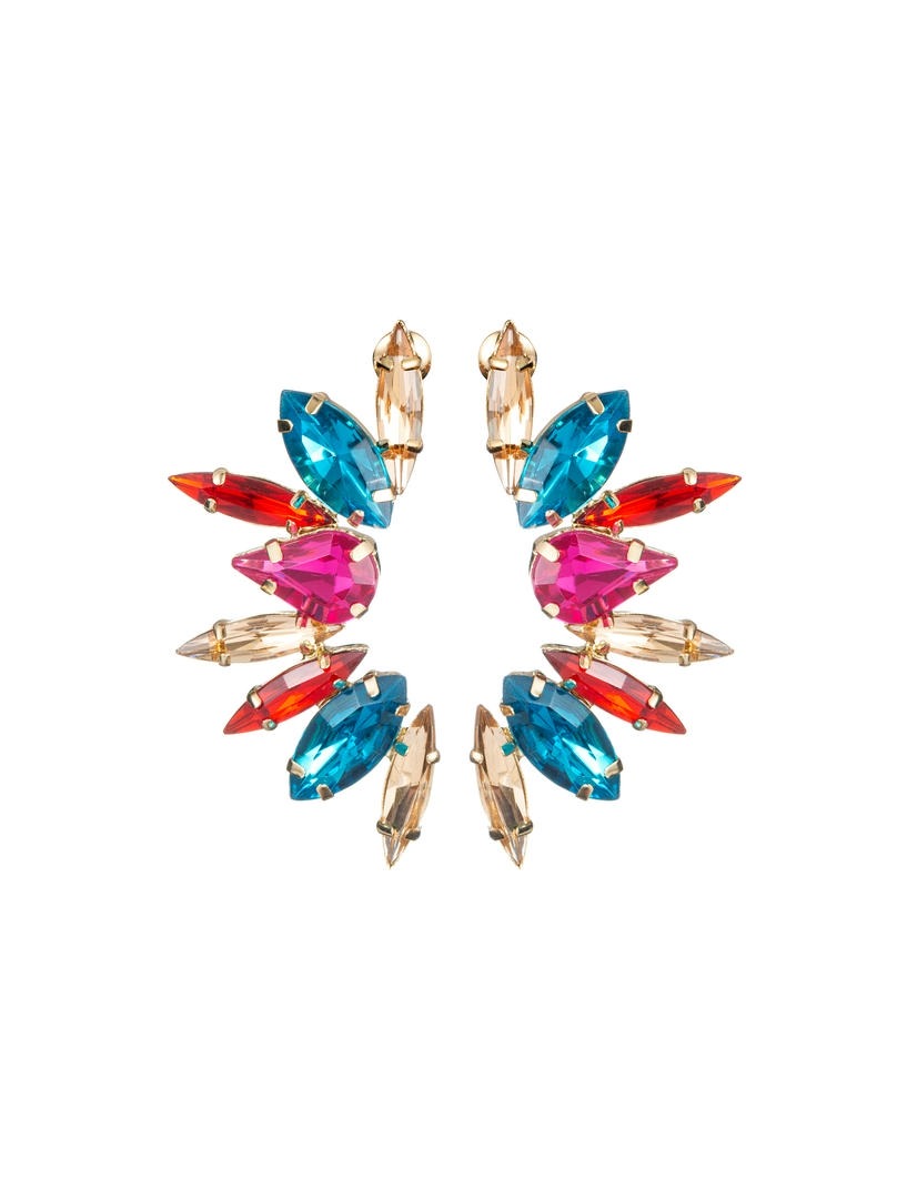 Rhinestone Burst Earrings