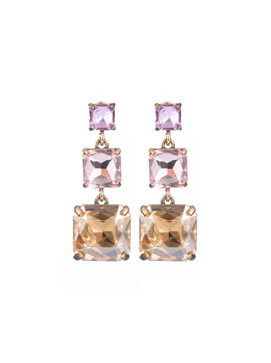 Lilac Crystal Earrings