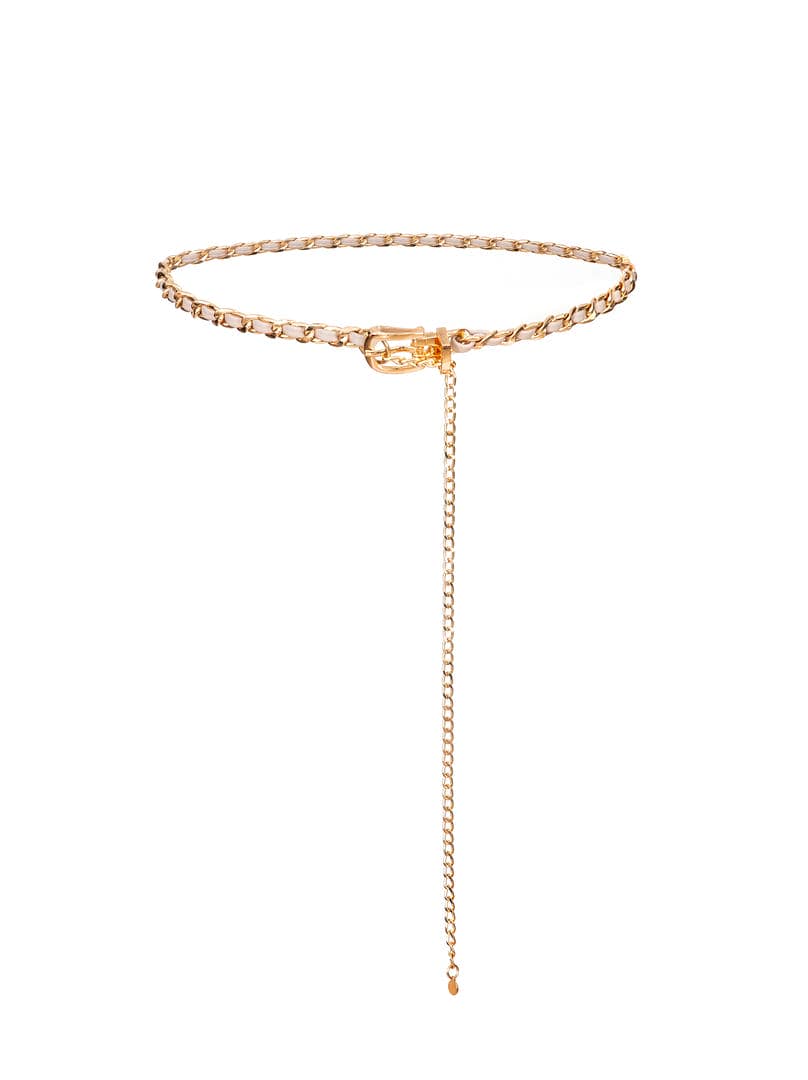 Beige Chain Belt