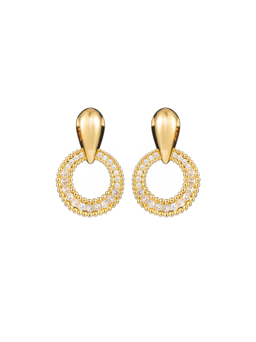 Rhinestone Circle Earring