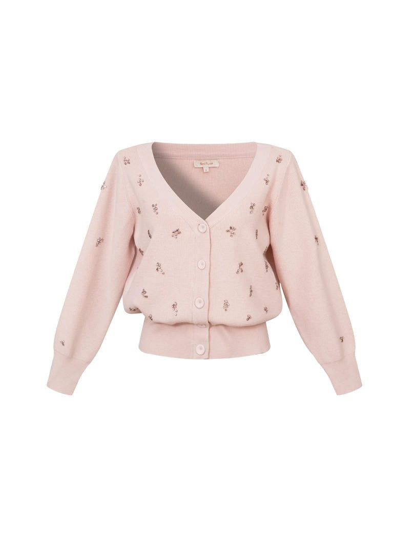 Pink Button Knit Top