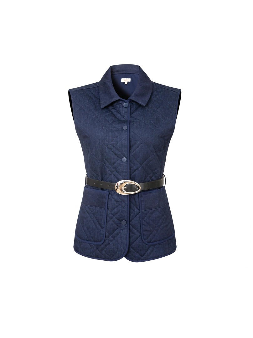 Dark Blue Denim Vest