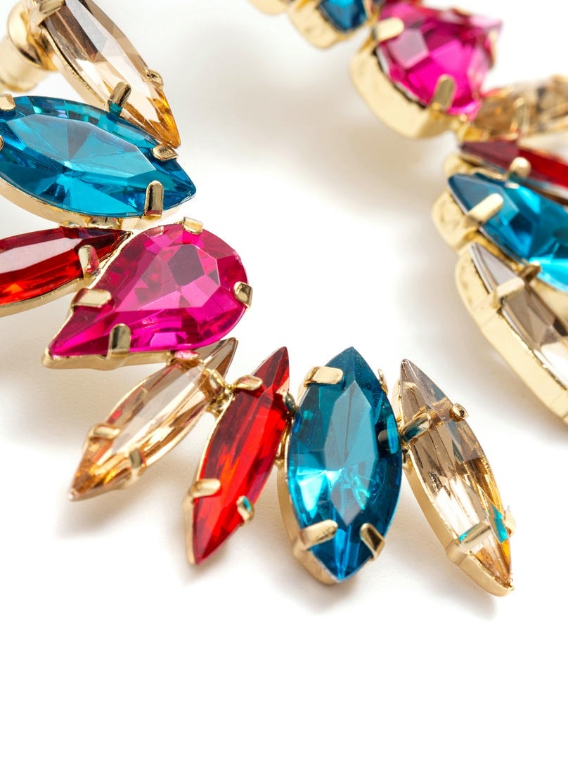 Rhinestone Burst Earrings