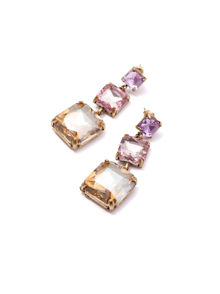 Lilac Crystal Earrings