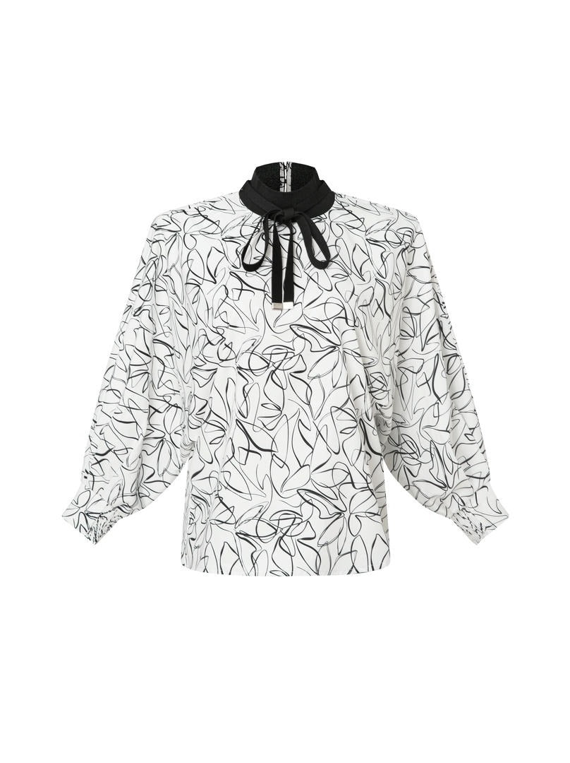 Printed Crepe Top