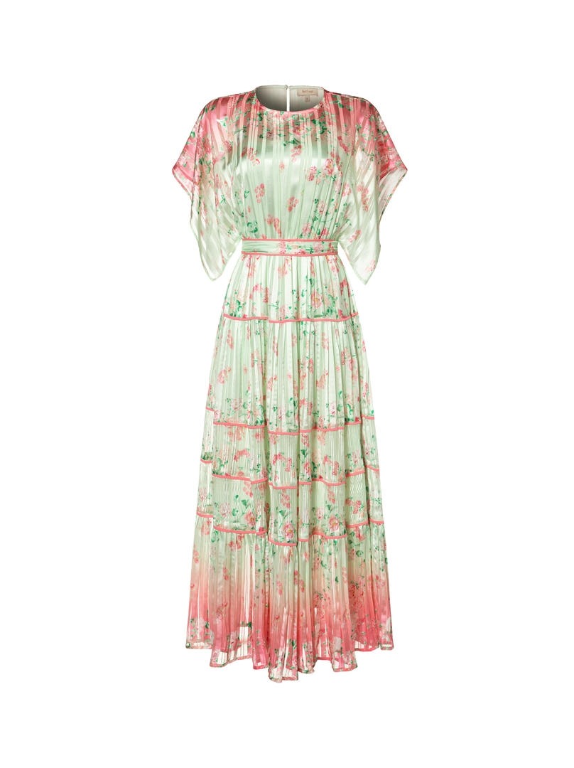 Striped satin dress