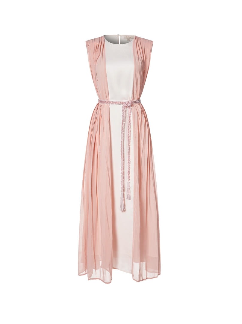 Pleated inserts kaftan