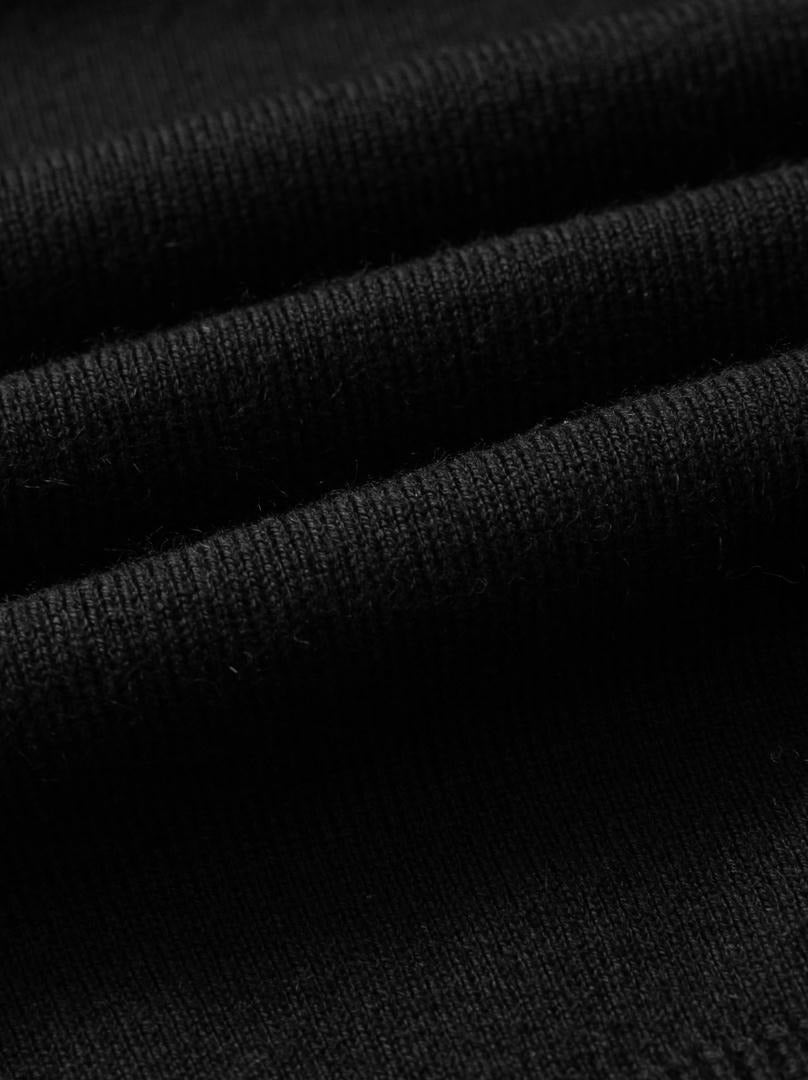 Black Short-Sleeve Knit