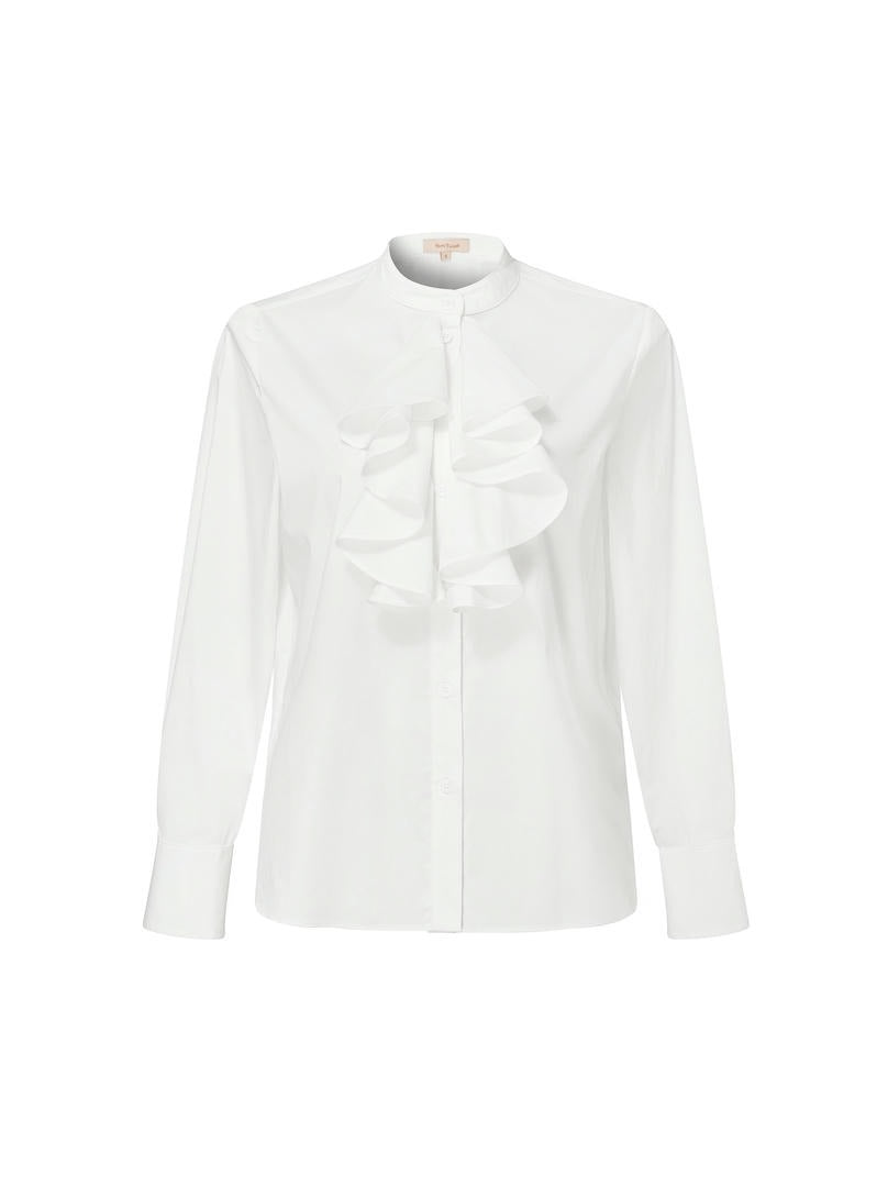 White Ruffle Shirt