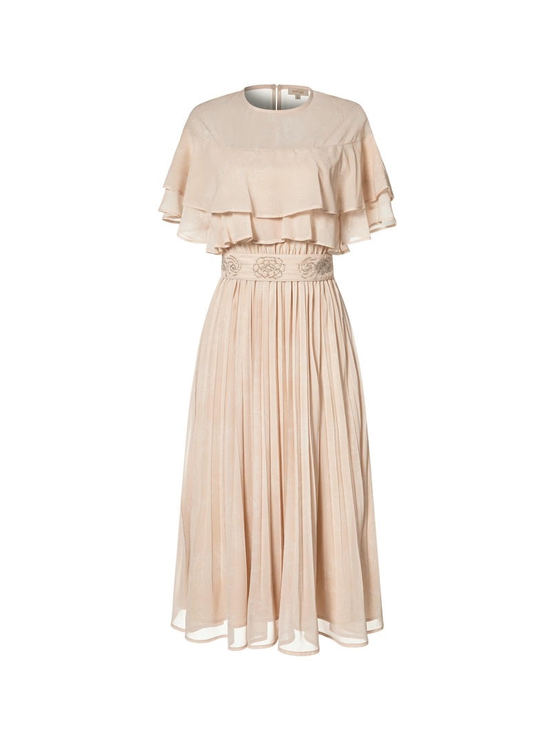 Graceful Ruffle Pleated Dress