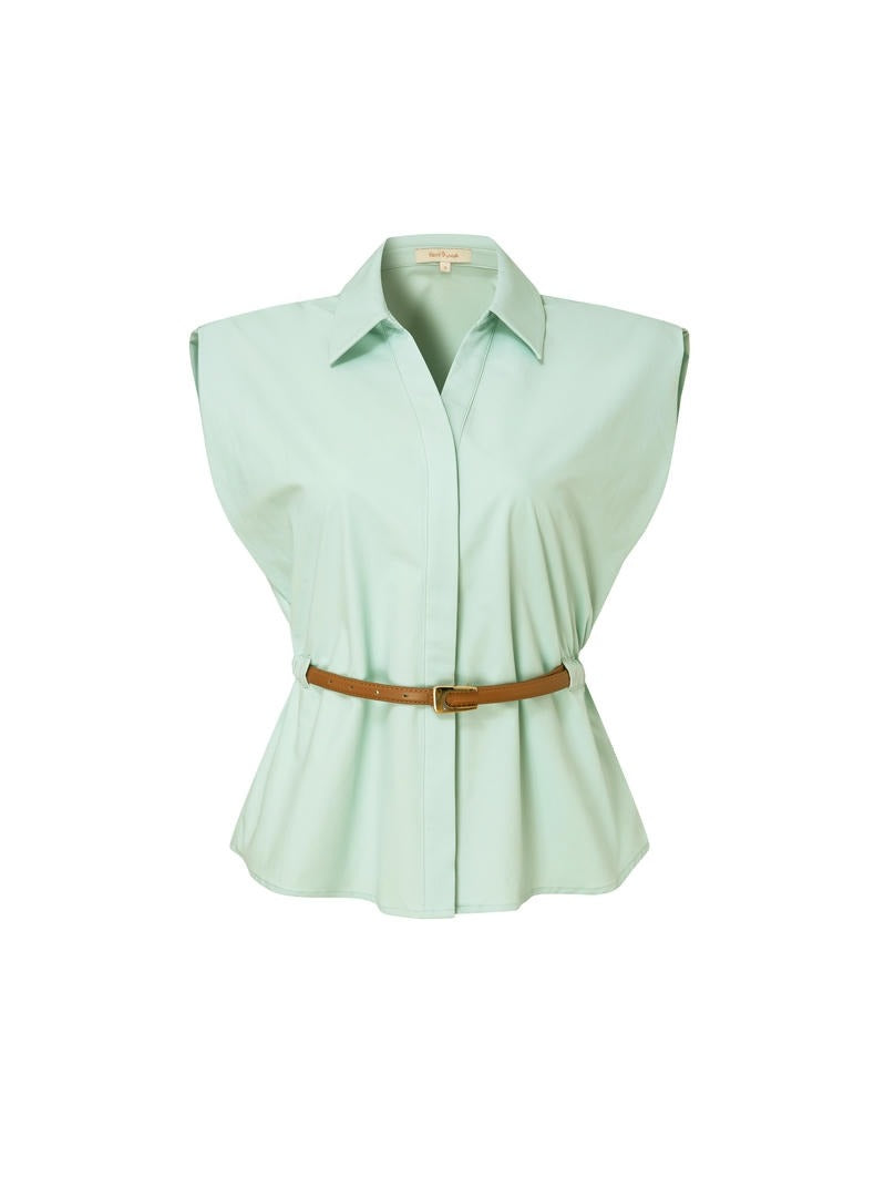 Blue Belted Top