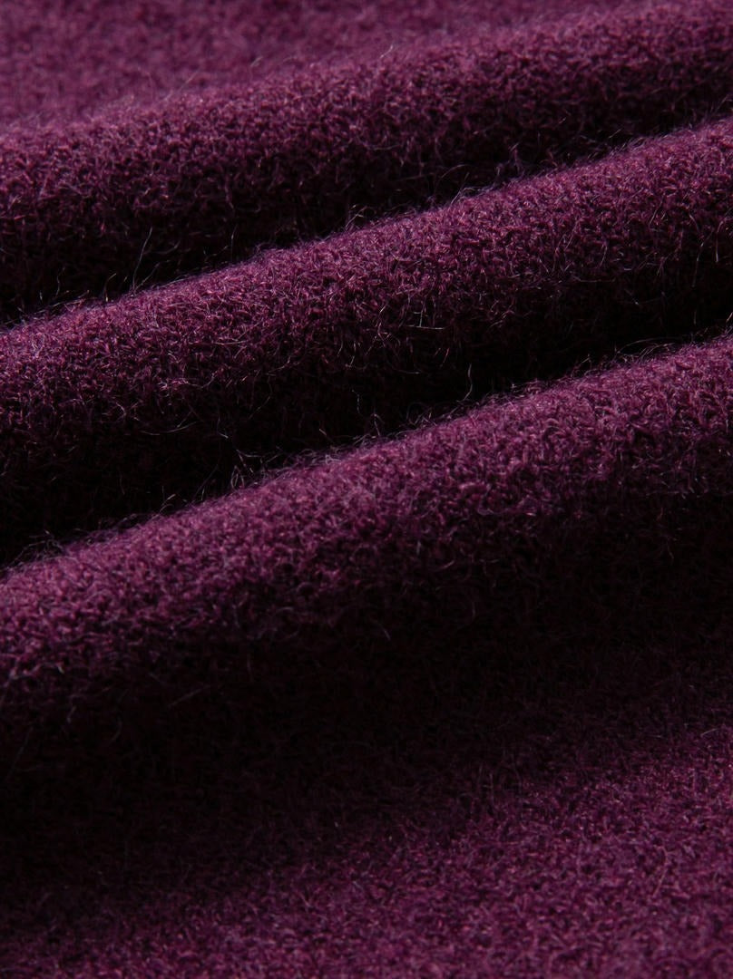 Dark Purple Button Knit