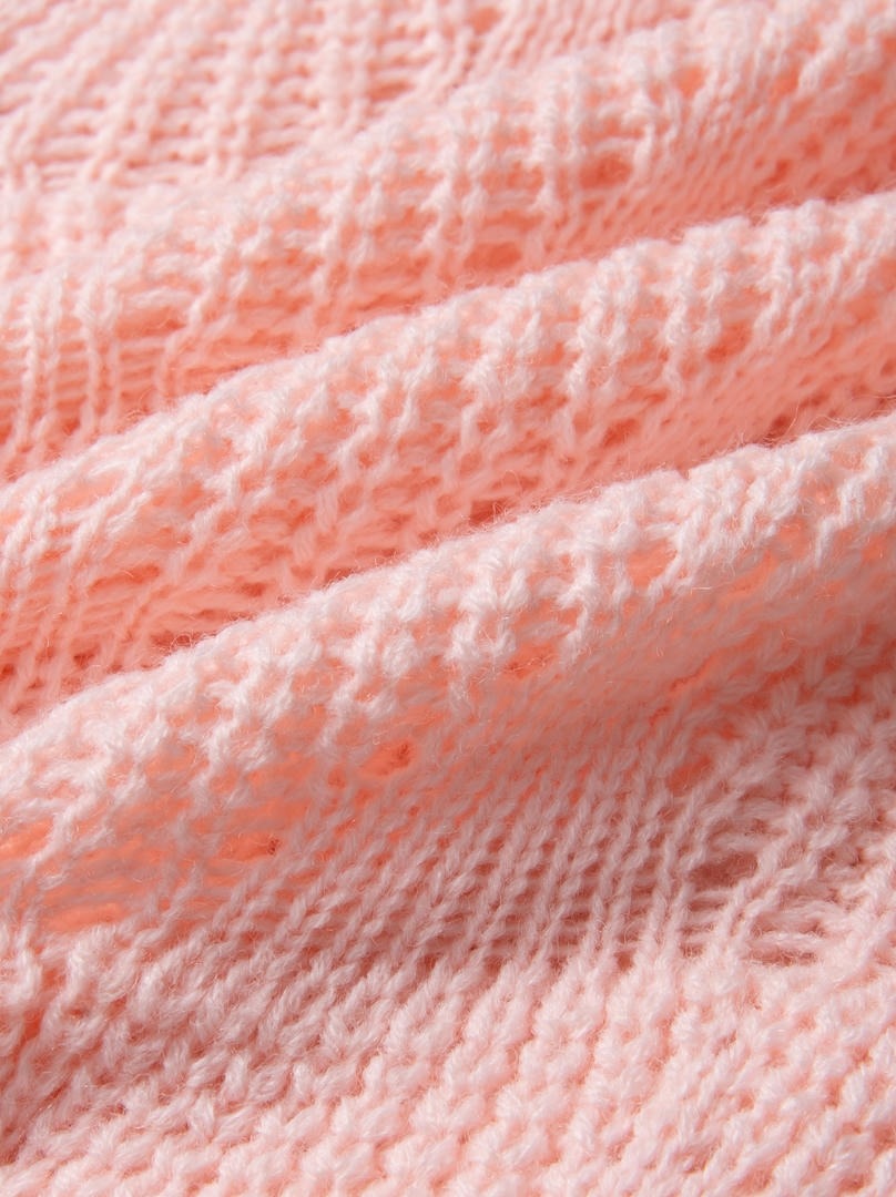 Pink Textured-Sleeve Knit