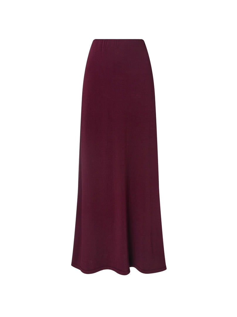 Burgundy Knit Skirt