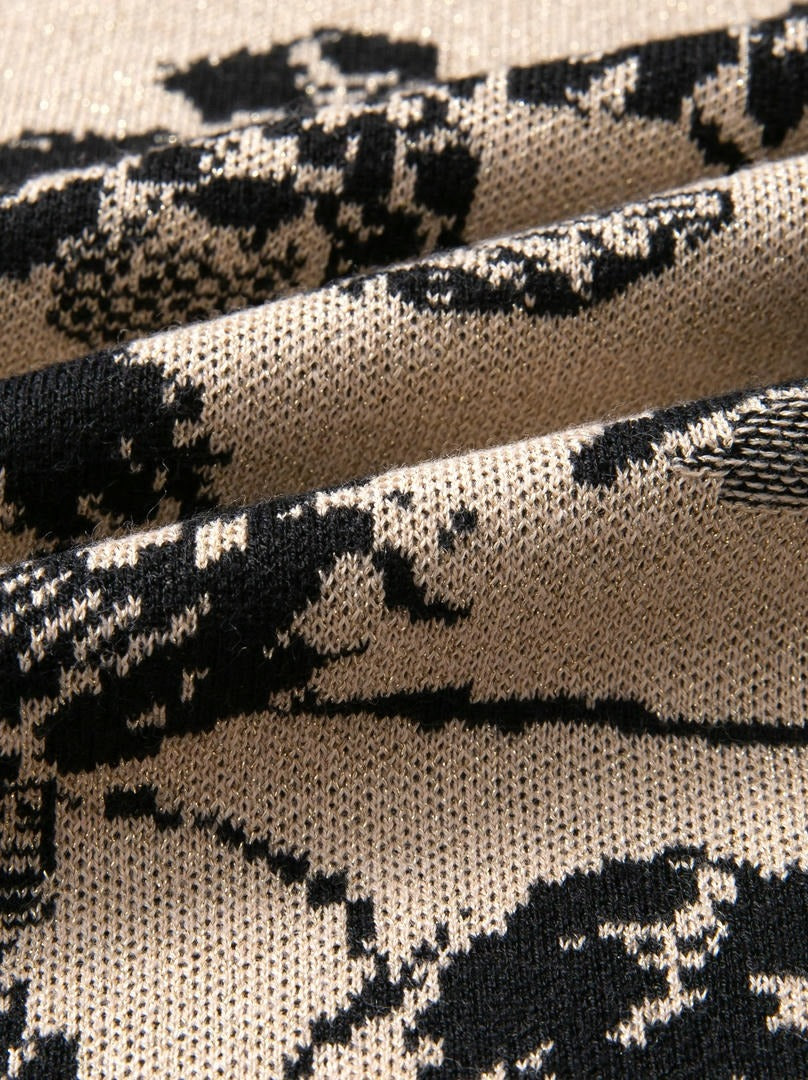 Printed Gold & Black Pullover