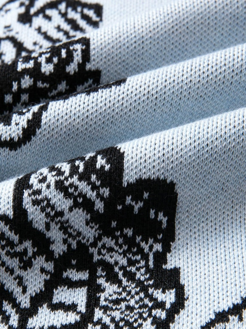 Blue-Black Knit Skirt