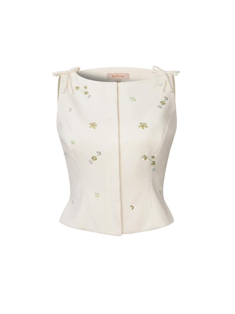 Bow Embellished Top