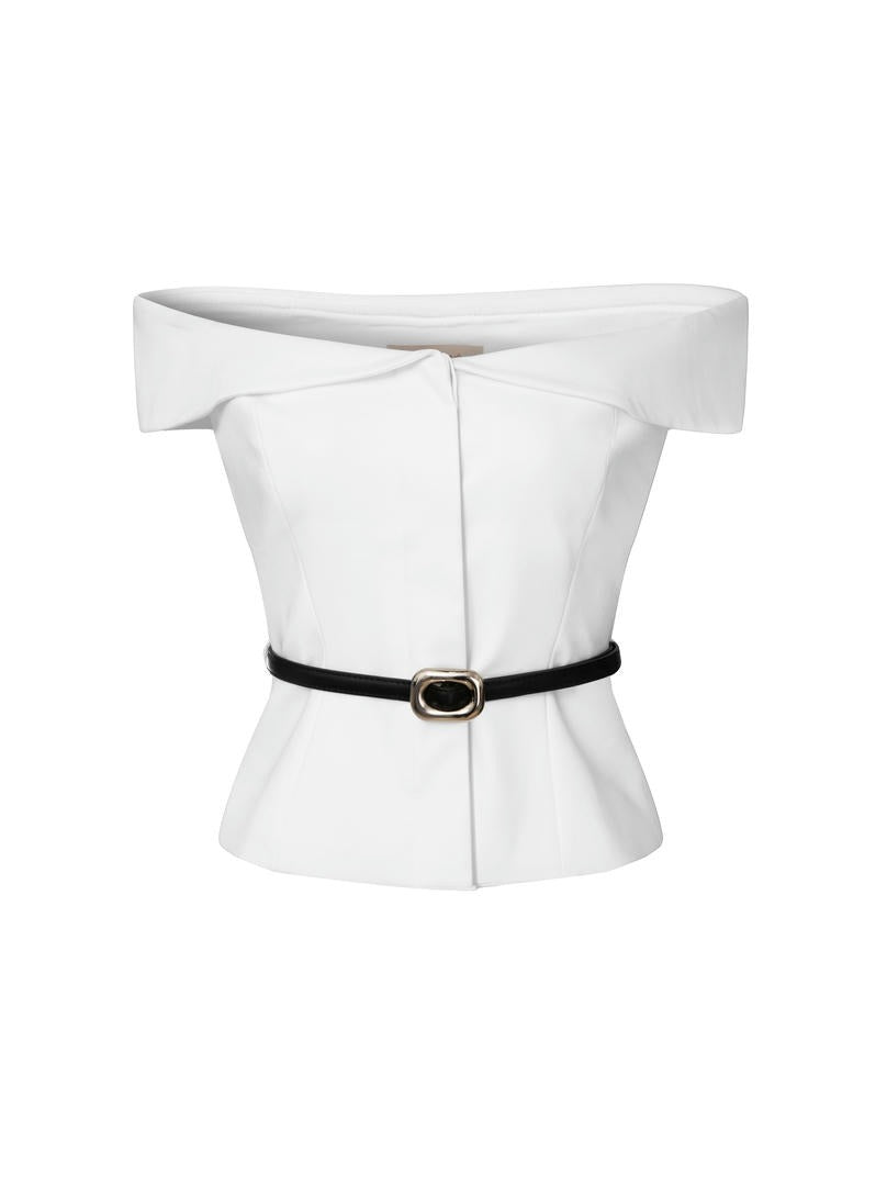 Belted Offshoulder Top