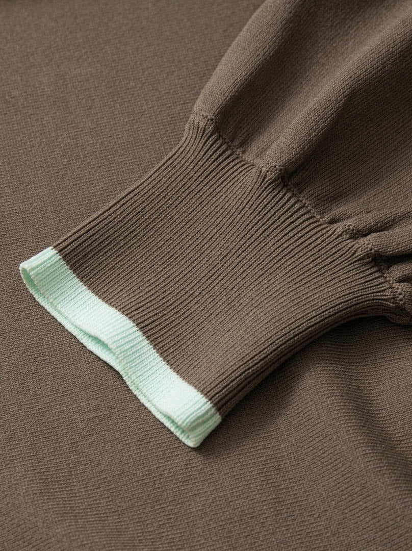 Knitted Pullover with a Boat Neck